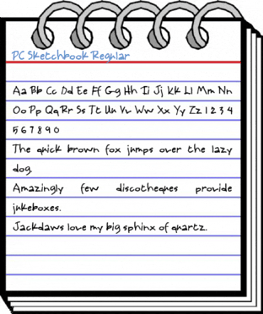 PC Sketchbook Regular Font