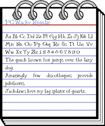 PC Wacky Regular Font