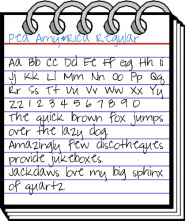 Pea Amy*Rica Regular Font