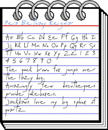 Pea Bethany Regular Font