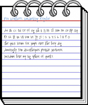 Pea Heather's Handwriting Regular Font