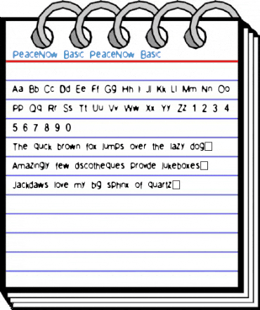 PeaceNow Basic Font