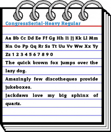 CongressSerial-Heavy Regular Font