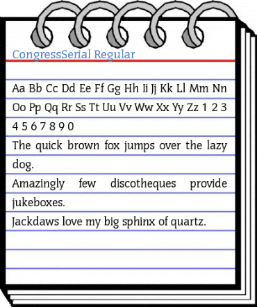 CongressSerial Regular Font