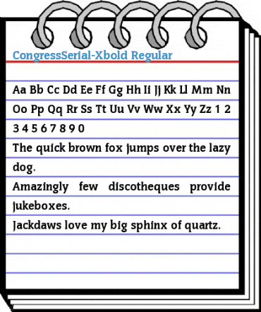 CongressSerial-Xbold Regular Font