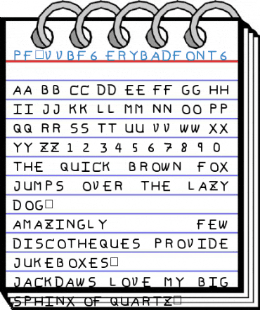 Pf_vvbf6 Font