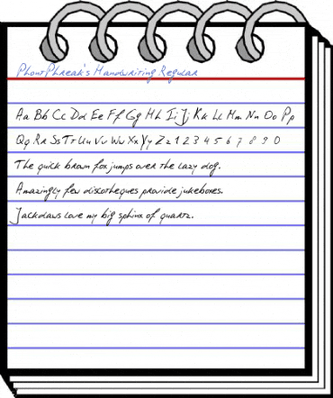 PhontPhreak's Handwriting Regular Font