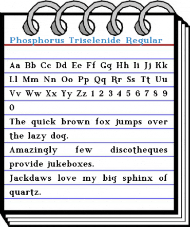 Phosphorus Triselenide Font