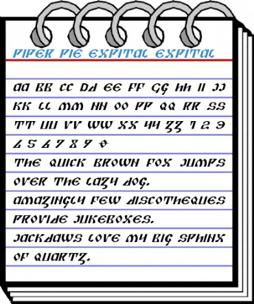 Piper Pie ExpItal Font