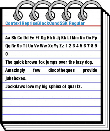 ContextRepriseBlackCondSSK Regular Font