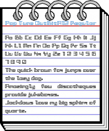 Pop Tune OutBitA12 Regular Font