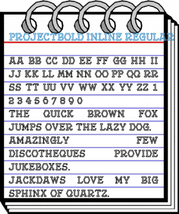 ProjectBold Inline Font