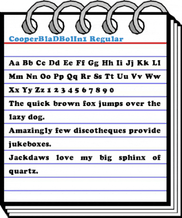 CooperBlaDBolIn1 Regular Font