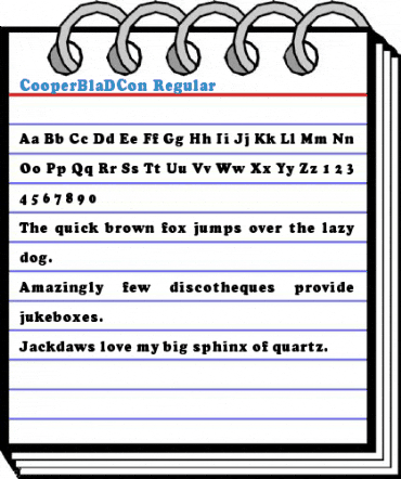 CooperBlaDCon Font