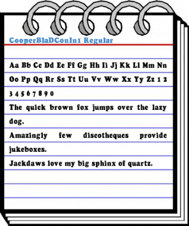 CooperBlaDConIn1 Regular Font