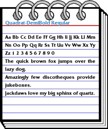 Quadrat-DemiBold Regular Font