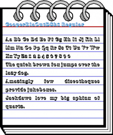 CooperBlaOutDSh1 Font