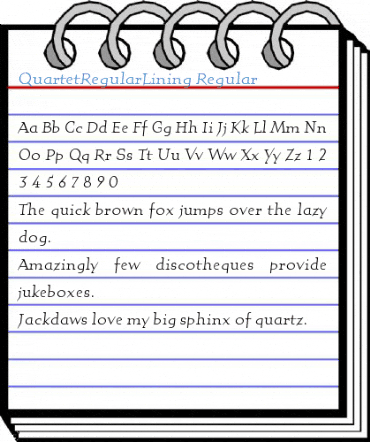 QuartetRegularLining Regular Font