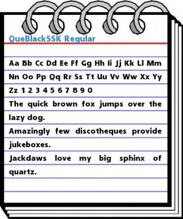 QueBlackSSK Regular Font