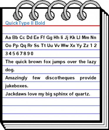 QuickType II Bold Font