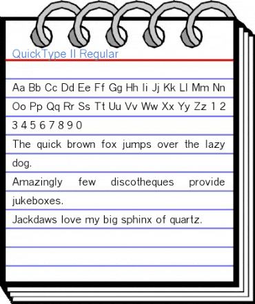 QuickType II Regular Font