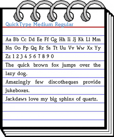 QuickType Medium Regular Font