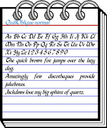 QuillOblique Font