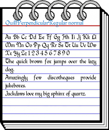 QuillPerpendicularRegular Font