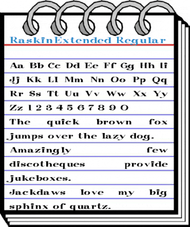 RaskinExtended Regular Font