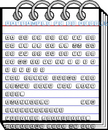 Ratsample PC 3D Regular Font