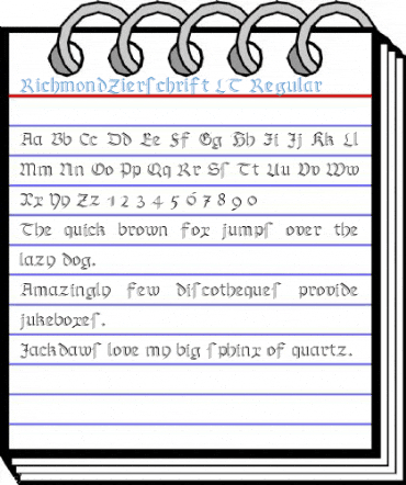 RichmondZierschrift LT Regular Font