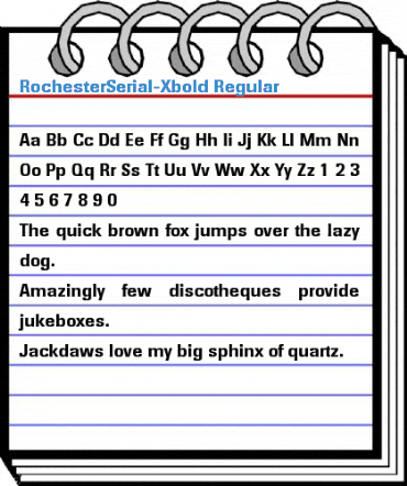 RochesterSerial-Xbold Regular Font