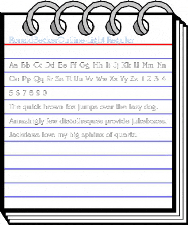 RonaldBeckerOutline-Light Regular Font