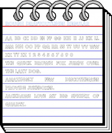 Rough DraftOutlines Regular Font