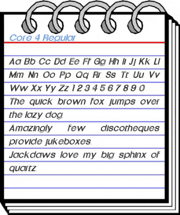 Core 4 Regular Font