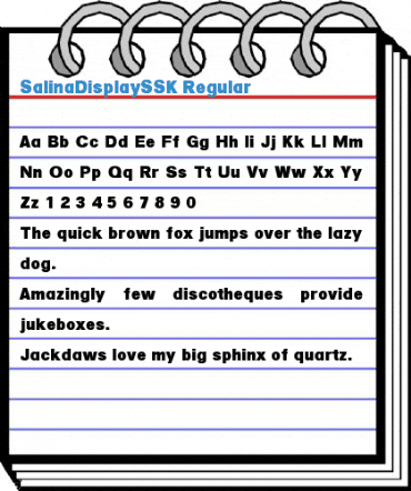 SalinaDisplaySSK Font