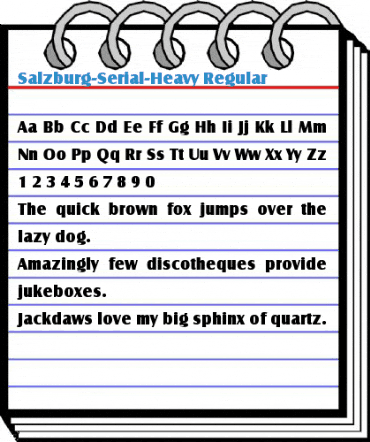 Salzburg-Serial-Heavy Regular Font