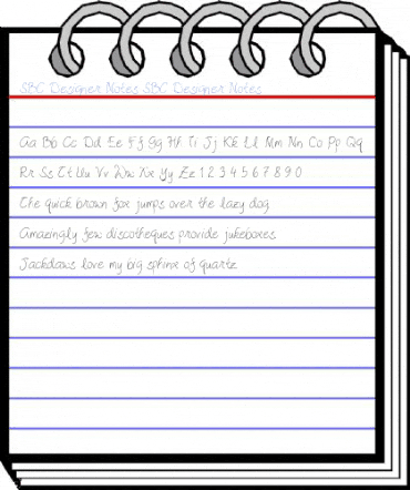 SBC Designer Notes Font