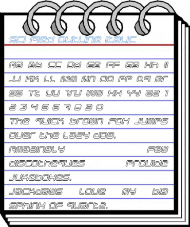 Sci Fied Outline Font