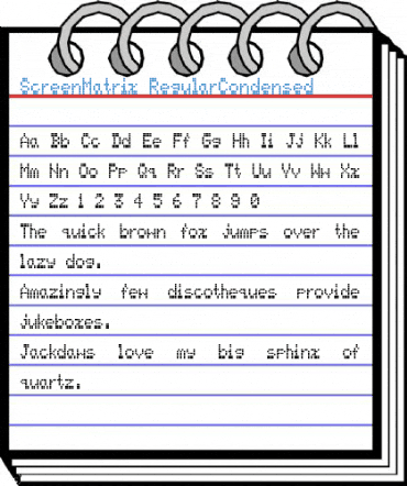 ScreenMatrix RegularCondensed Font