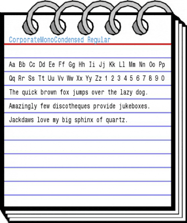 CorporateMonoCondensed Regular Font