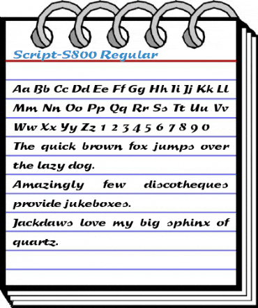 Script-S800 Regular Font