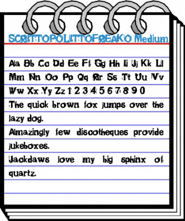 SCRITTOPOLITTOFREAKO Font