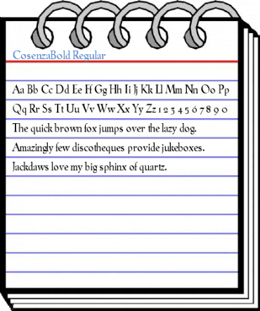 CosenzaBold Regular Font