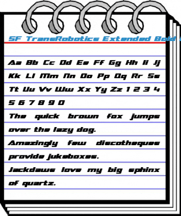 SF TransRobotics Extended Font