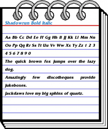 Shadowrun Font