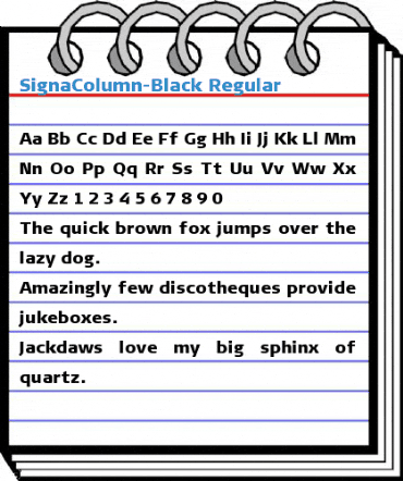 SignaColumn-Black Font