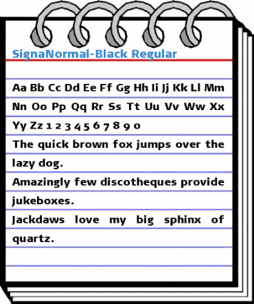 SignaNormal-Black Regular Font