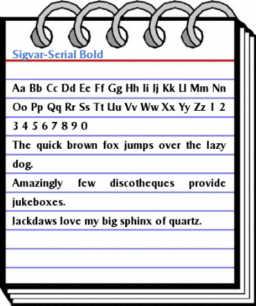 Sigvar-Serial Font