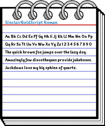 SinclairBoldScript Font